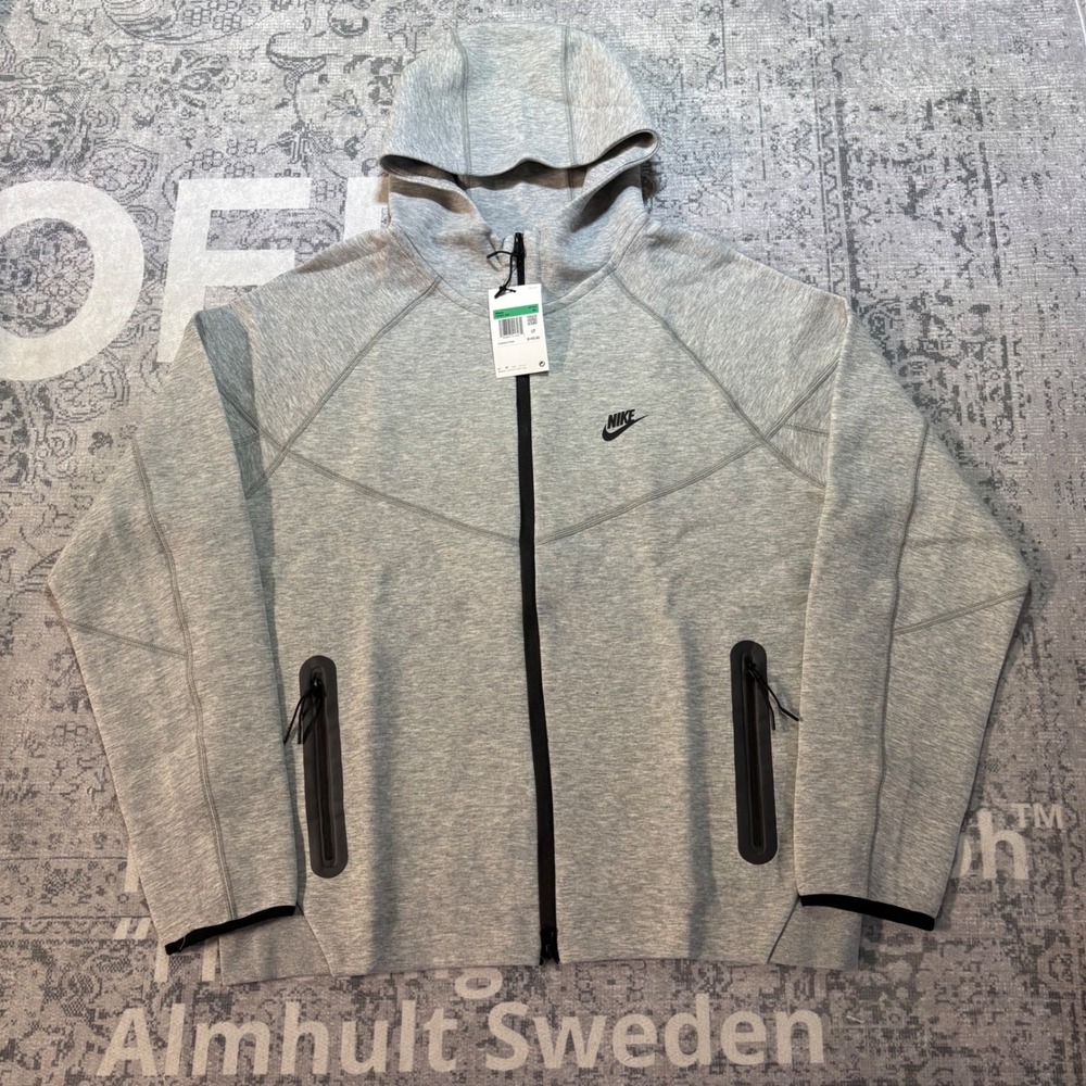 Nike Sportswear Tech Fleece Windrunner Full Zip Hoodie Grey FB7921-063 Mens XL